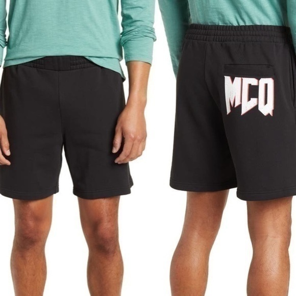 MCQ Black Logo Sweatshorts - Picture 1 of 2